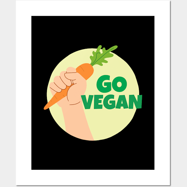 Go Vegan Wall Art by ricricswert